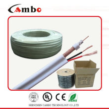 Cable coaxial RG59 siamés 2 energía de la base